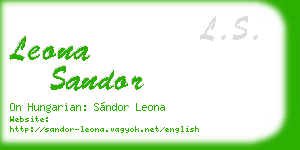 leona sandor business card
