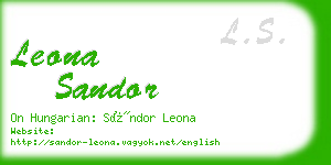 leona sandor business card